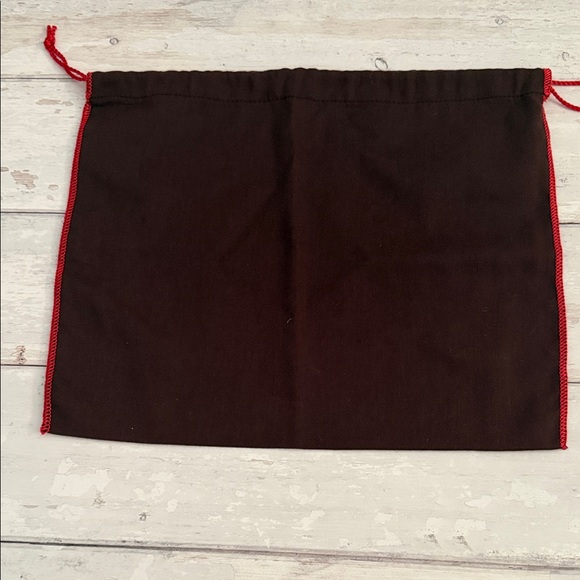 Coach Brown Drawstring Dust Bags with Red Trim (Pair) - Picture 3 of 6
